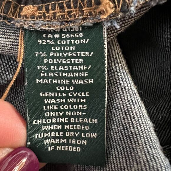 Lauren Ralph Lauren Classic Straight Leg Jeans Womens 12 Dark Wash - Picture 7 of 7